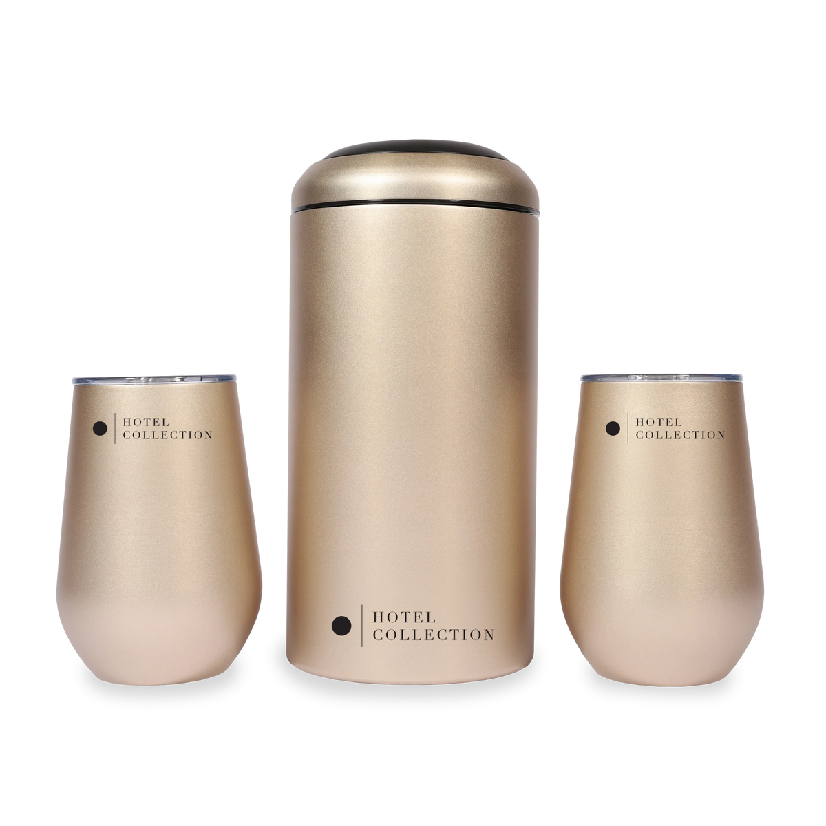 Juego de enfriador de vino y vaso
